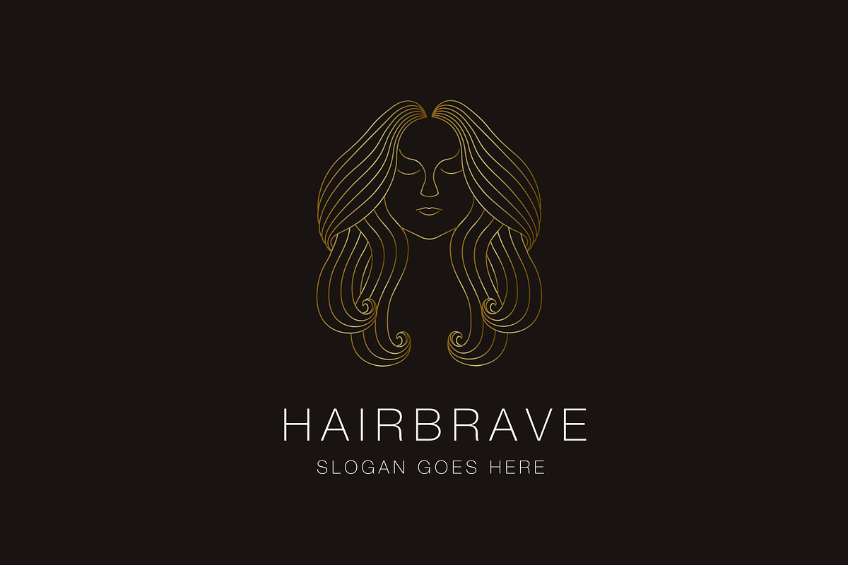 hair brave logo minimalist, a Branding & Logo Template by Mariyana (Photo 4 of 5)