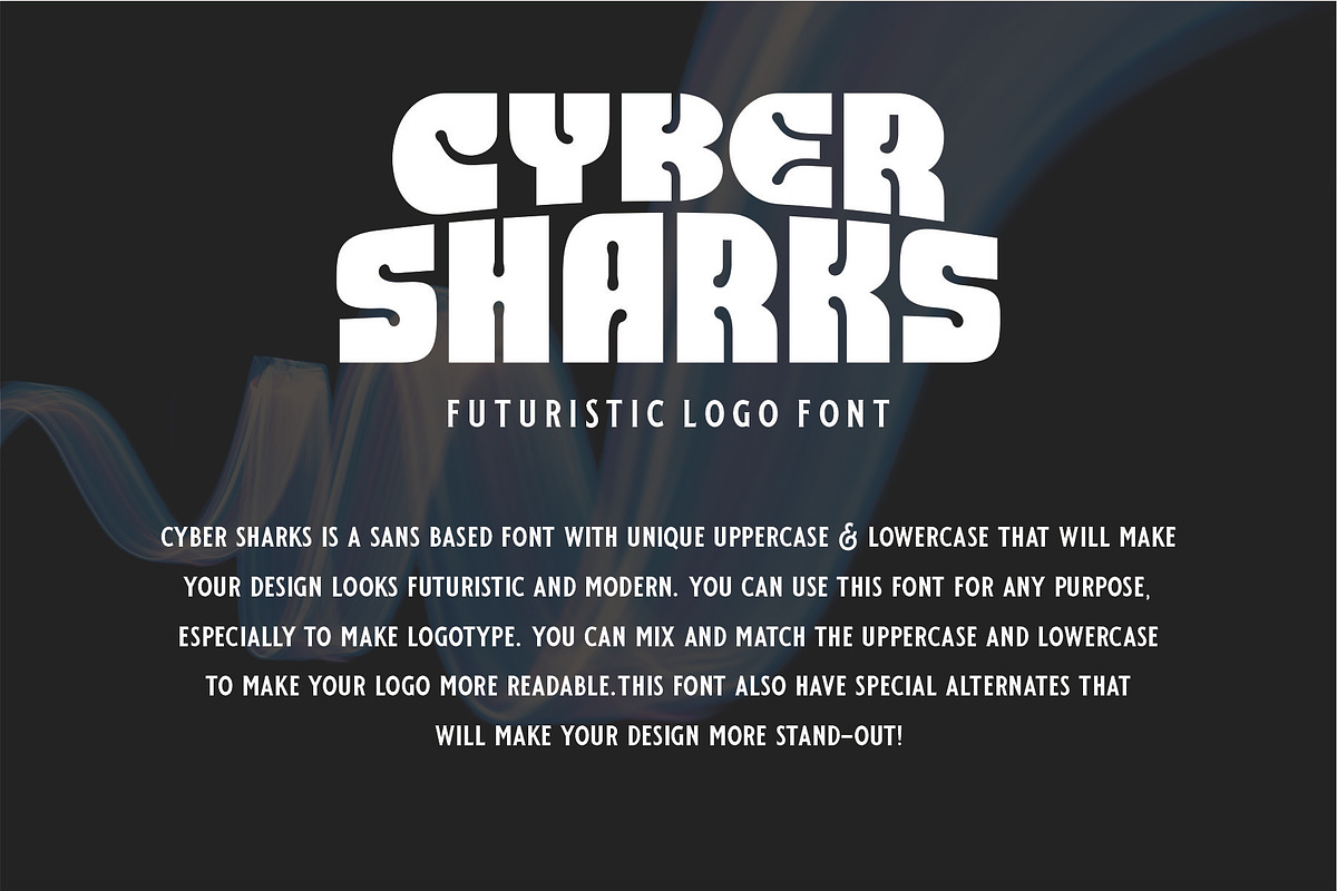 CYBER SHARKS - Futuristic Typeface, a Sans Serif Font by Havinkpen (Photo 6 of 6)