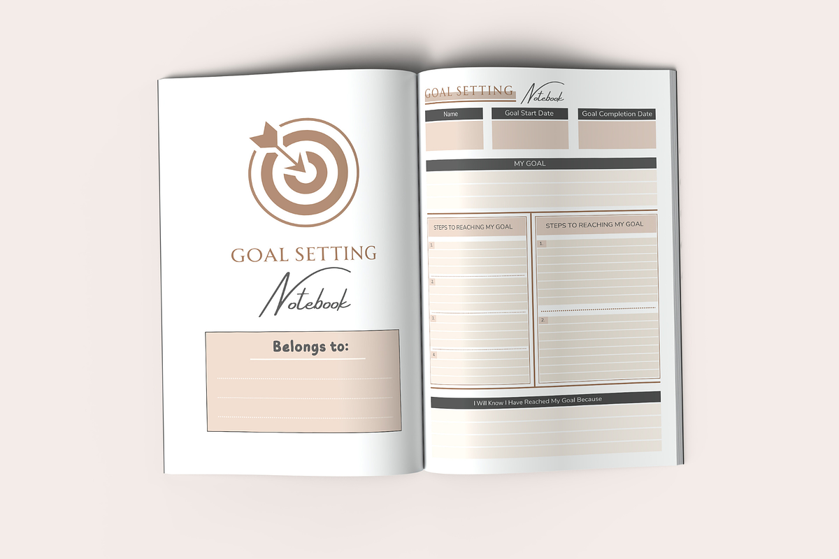 Goal Setting Notebook, a Templates & Theme by KDPISH (Photo 2 of 4)