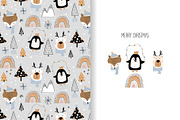 Scandinavian Christmas elements, an Animal Illustration by Letto studio (Thumbnail 5 of 8)