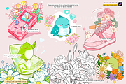 Procreate Kawaii Flowers Bundle, a Brush Add-On by Artbykimmyw (Thumbnail 8 of 8)