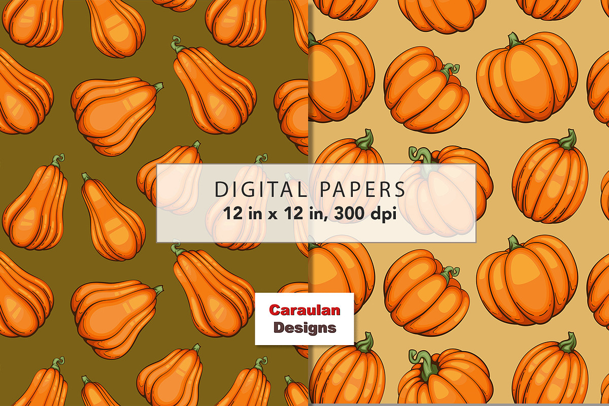Thanksgiving Pumpkins Patterns, a Pattern Graphic by Serghei Caraulan (Photo 6 of 9)