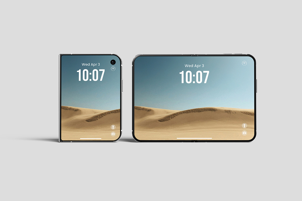 iPhone 18 Duo Mockup, an iPhone Mockup by Graphicbars (Photo 2 of 11)