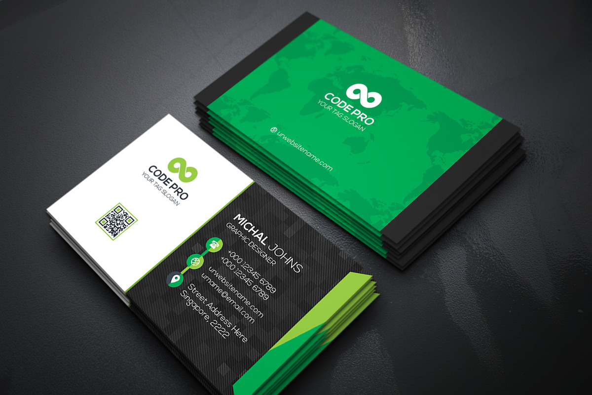 Business Cards 2 in 1, a Business Card Template by Genereux Art (Photo 5 of 8)