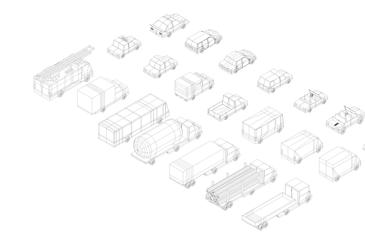 Polygonia City Cars Pack, a Cars & Vehicle 3D Model by Anton Moek (Photo 9 of 9)