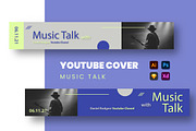 Music Talk Youtube Cover, a Social Media Template by MikroType Std (Thumbnail 1 of 4)