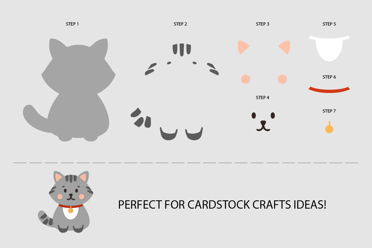 Cardstock ideas / Cat Cricut / Cat, an Animal Illustration by Luba Vega (Photo 3 of 3)