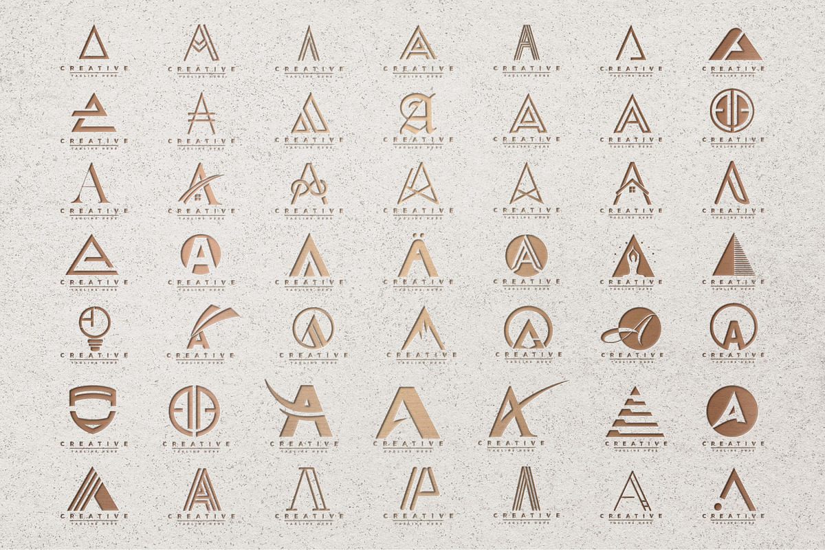 Letter A Logo Bundle Monogram Set, a Branding & Logo Template by Pixel Design (Photo 4 of 5)
