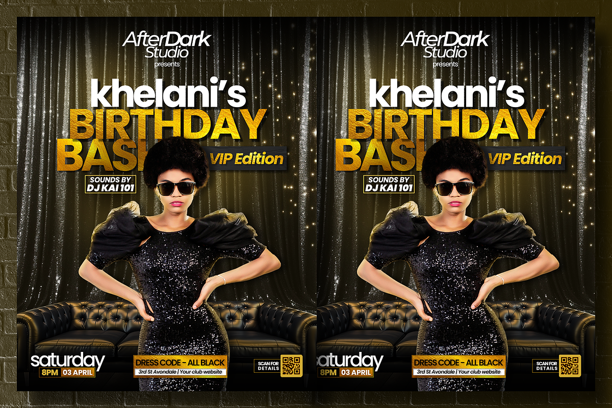 Luxury DJ birthday bash flyer Psd, a Social Media Template by AfterDark Studio (Photo 2 of 3)