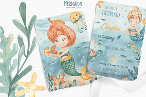 Mermaids Watercolor Collection