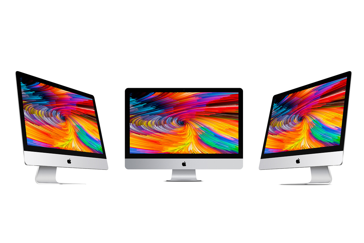 Apple iMac realistic mockup, a Mac Mockup by LINEARstudio (Photo 2 of 2)
