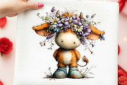 Whimsical Spring Animals Clipart, an Illustration by designcity5 (Thumbnail 4 of 5)