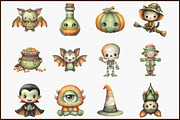 Cute Halloween Clipart Bundle, an Illustration by Sublimation Artist (Thumbnail 3 of 6)