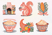 Hand Drawn Thanksgiving Clipart PNG, an Illustration by Dream Creation (Thumbnail 6 of 7)