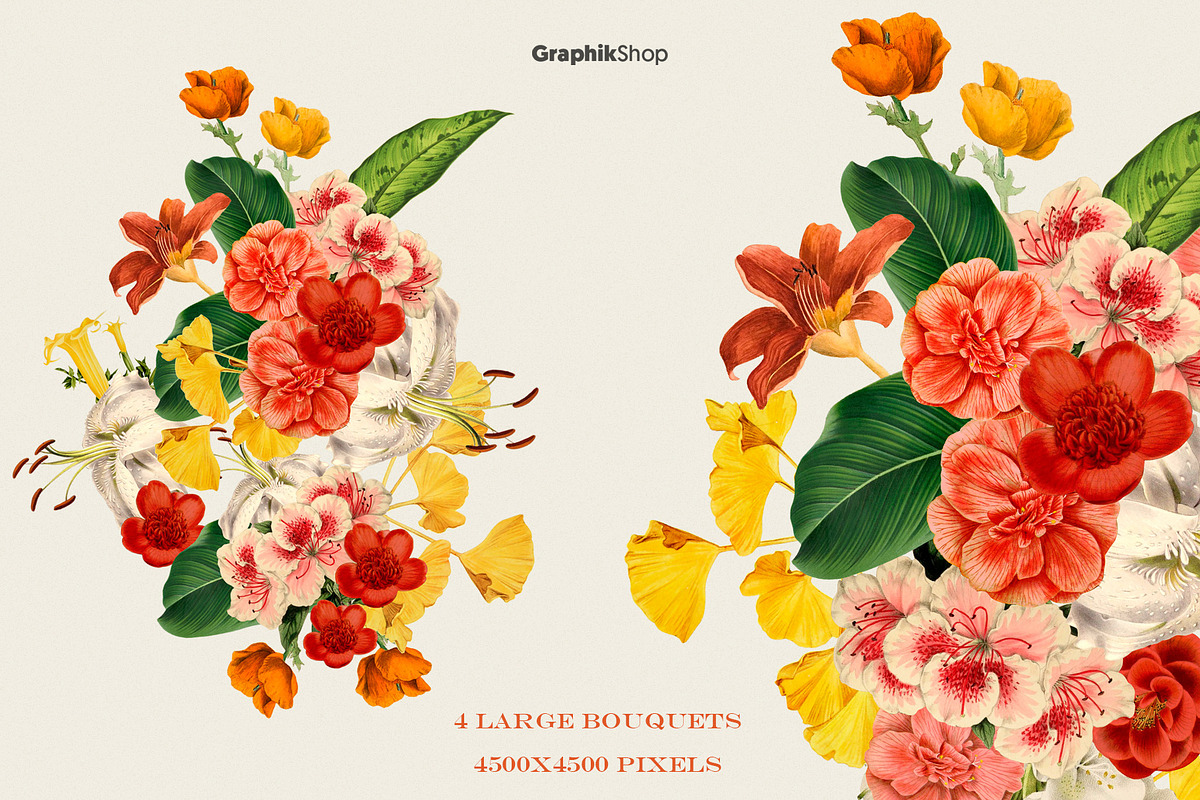 Vintage Summer Flowers Collection, a Pattern Graphic by Chus Moreno Studio (Photo 9 of 17)