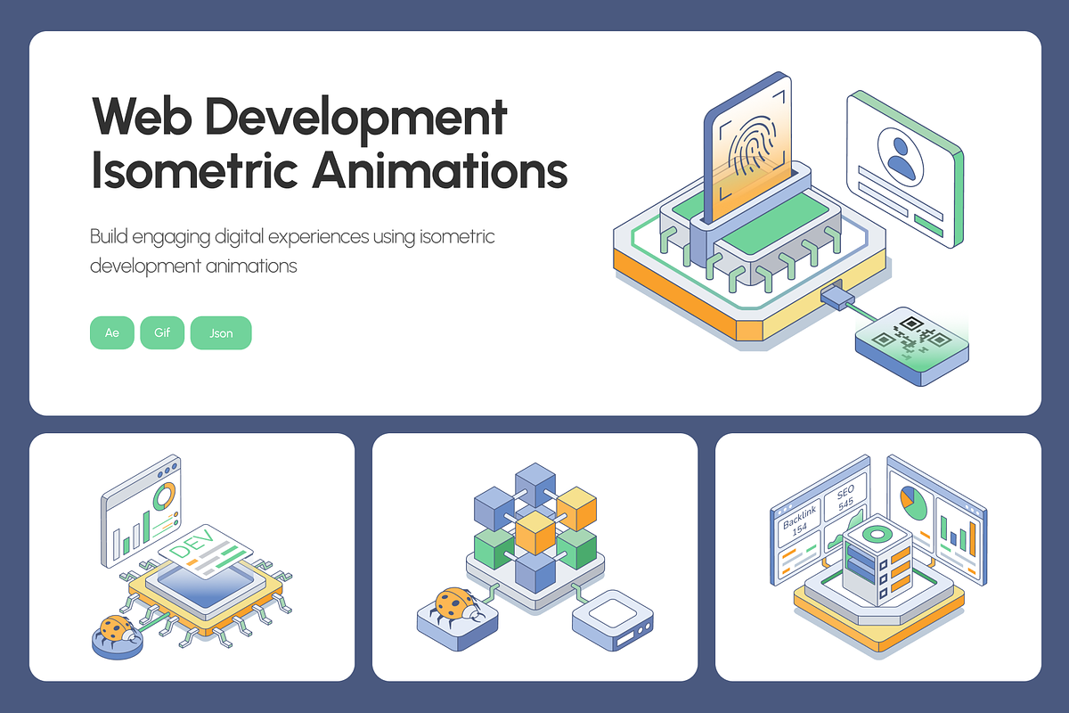 50 Animated Web Development, a Technology Illustration by Creative Stall (Photo 2 of 4)