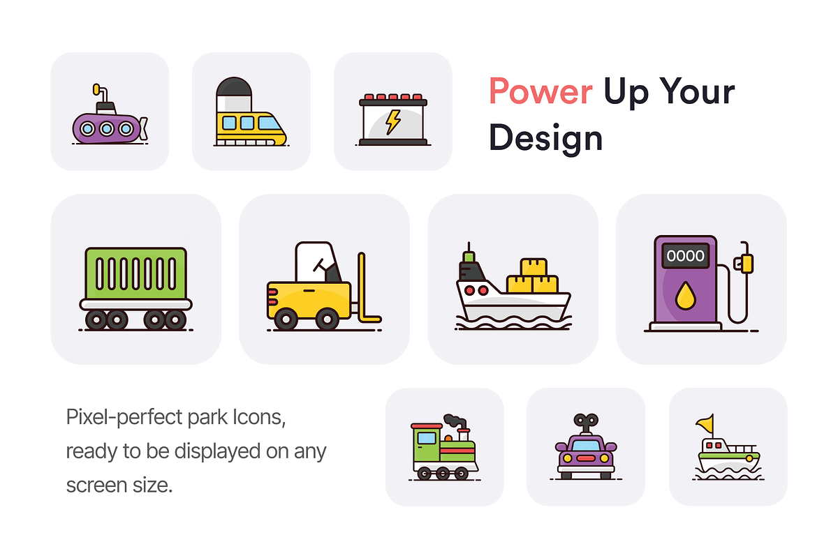 Transportation Icon Set, a Duotone Icon by Brickclay (Photo 3 of 9)