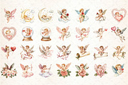 Vintage Cupid Clipart, an Illustration by DreamCafeArt (Thumbnail 2 of 7)