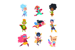 Superhero Kids. Children Wearing In