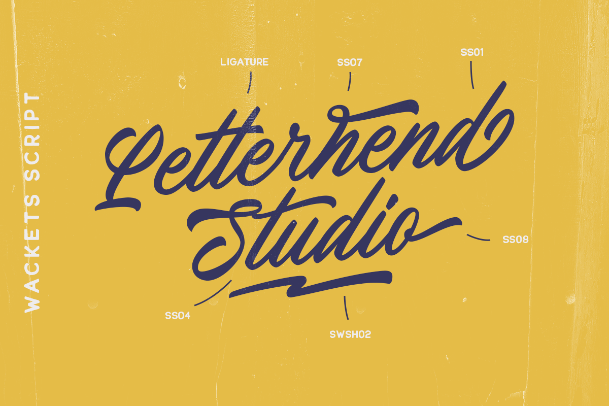 The Wackets - Modern Script, a Script Font by Letterhend Studio (Photo 7 of 9)