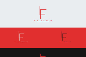 Alphabet icon monogram logo FL or LF