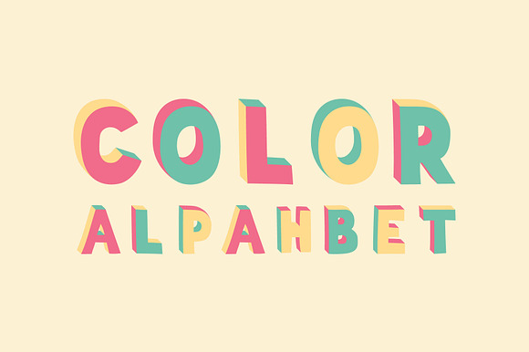 Vector Alphabet. Color preview 8