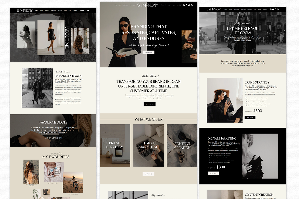 Luxury Wix Website Template, a Wix Template by AdvertFox (Photo 2 of 10)