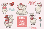Valentine Llamas PNG SVG Clipart, an Animal Illustration by Huckleberry Hearts (Thumbnail 4 of 4)