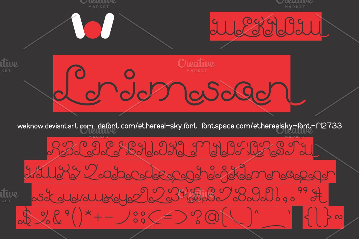 ethereal sky font preview 5