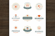 36 Restaurant Logos and Badges, a Branding & Logo Template by Vasya Kobelev (Thumbnail 2 of 15)