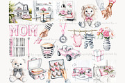 Mom And Baby Clip Art, a Person Illustration by GlamArtZhanna (Thumbnail 3 of 8)