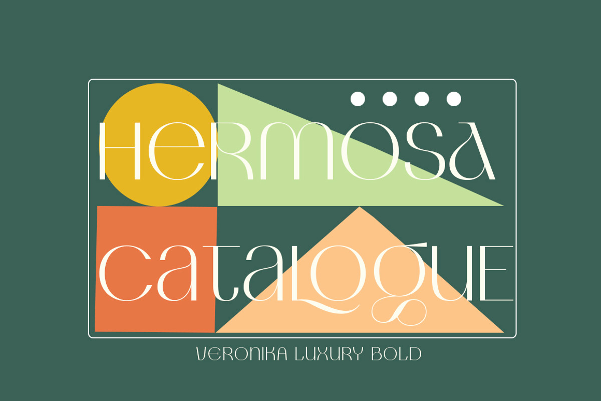 Veronika Luxurious | Bonus Logo, a Sans Serif Font by Mulkan Nazir (Photo 14 of 17)