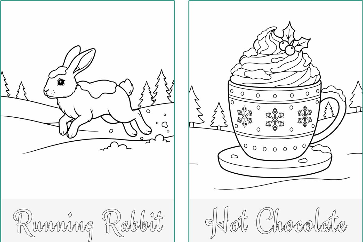 Christmas Holidays Coloring Pages, a Seasonal Illustration by Nuvame Arts & Designs (Photo 3 of 21)