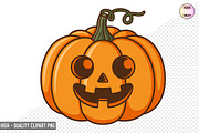 Halloween Pumpkin Clipart Bundle, a Graphic by crative8112 (Thumbnail 9 of 10)
