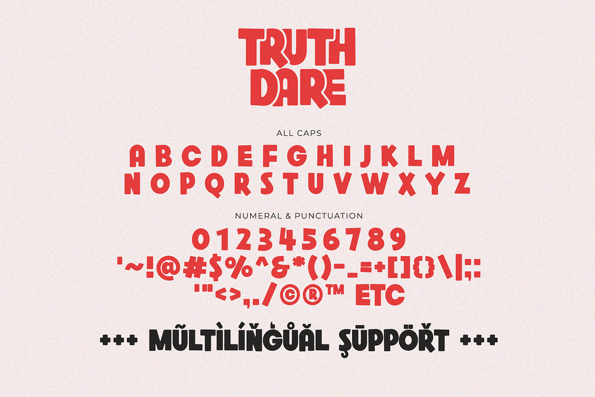 Truth Dare - Bold All Caps Font, a Sans Serif Font by Airotype (Photo 10 of 13)
