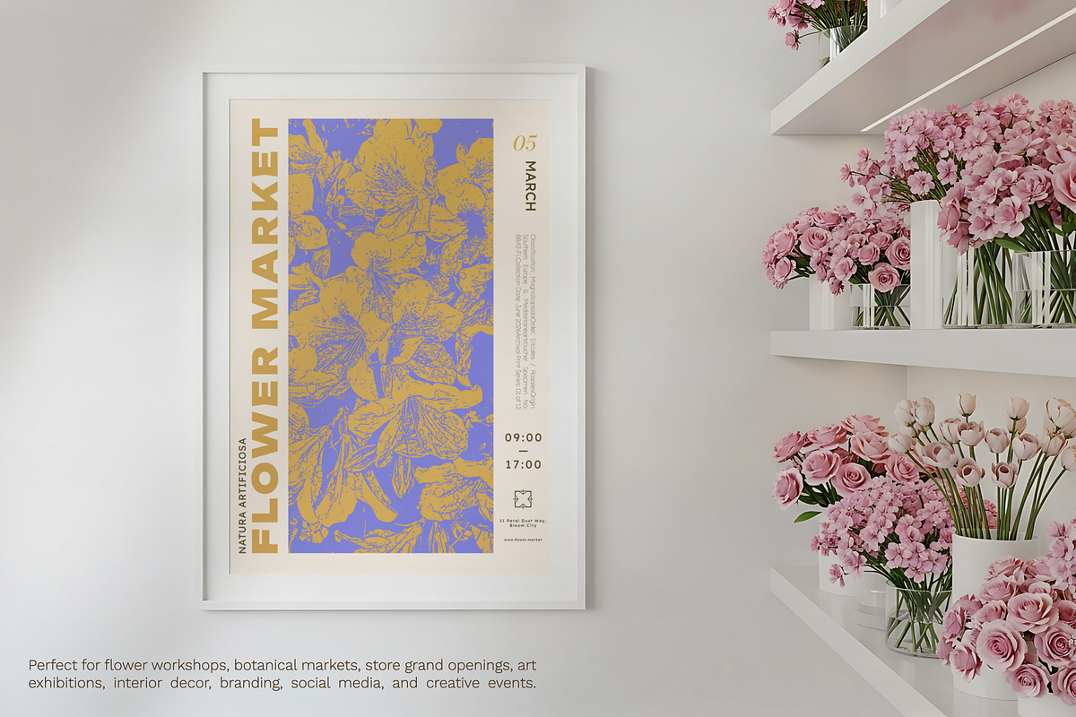 Flower Market: 23 Prints & Posters, a Poster Template by IuliiaSavko (Photo 4 of 12)