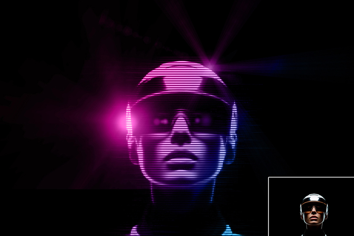 Cyberpunk Hologram Photo Effect, a Layer Style Add-On by McLittle Stock (Photo 3 of 3)