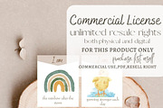 watercolour kids flashcards template, a Decorative Illustration by BarefootChild studio (Thumbnail 4 of 8)