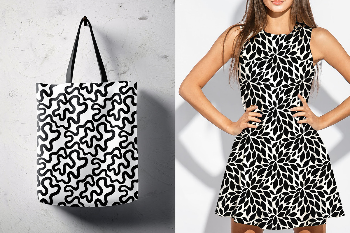 Black and white abstract patterns, a Pattern Graphic by pineart (Photo 5 of 5)