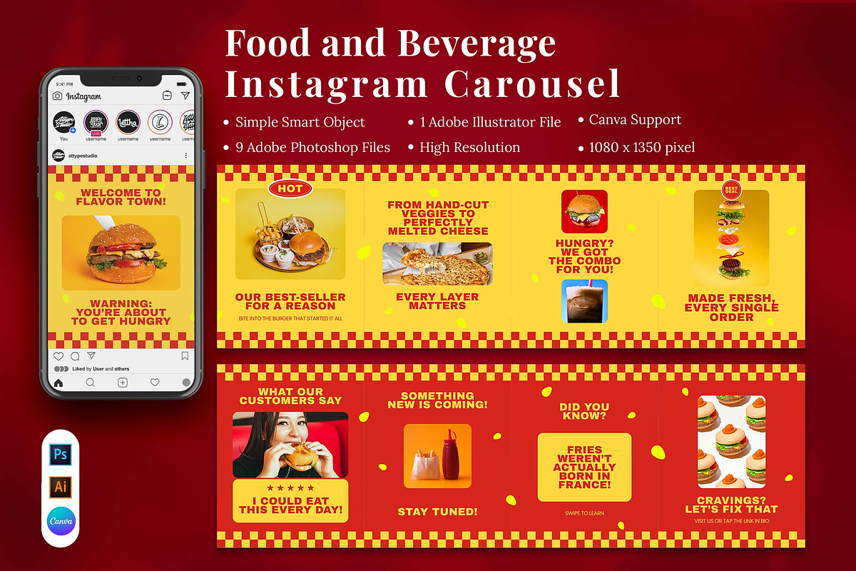 Food and Beverage Instagram Carousel