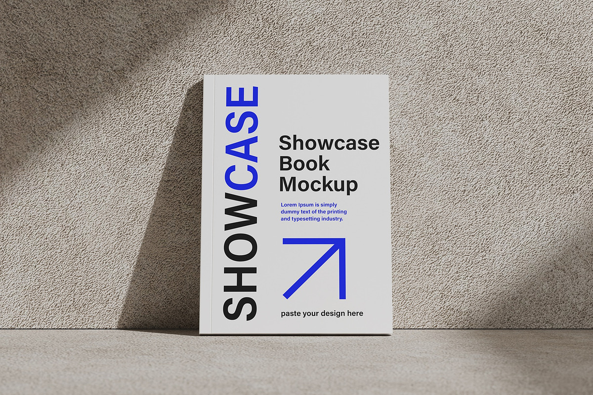 A4 Book Cover Mockup, a Books & Magazine Mockup by UFR_GRAPHIC (Photo 3 of 4)