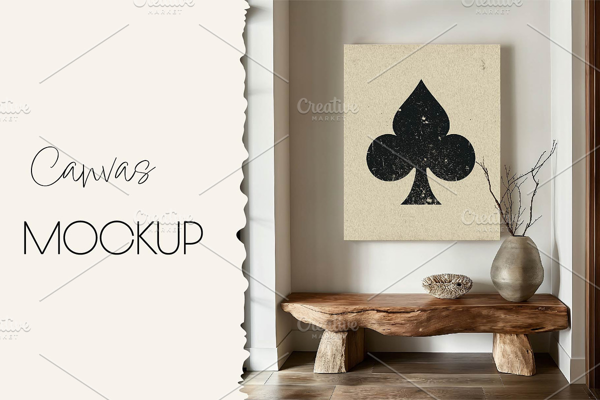 RUSTIC Canvas Mockup, a Household Mockup by MOAROShop (Photo 1 of 7)