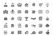 Flat Silhouette Business Icons, a Solid Icon by Vectorikart (Thumbnail 2 of 2)