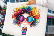 Watercolor quirky summer girl clipar, an Illustration by SinaCreation (Thumbnail 10 of 11)