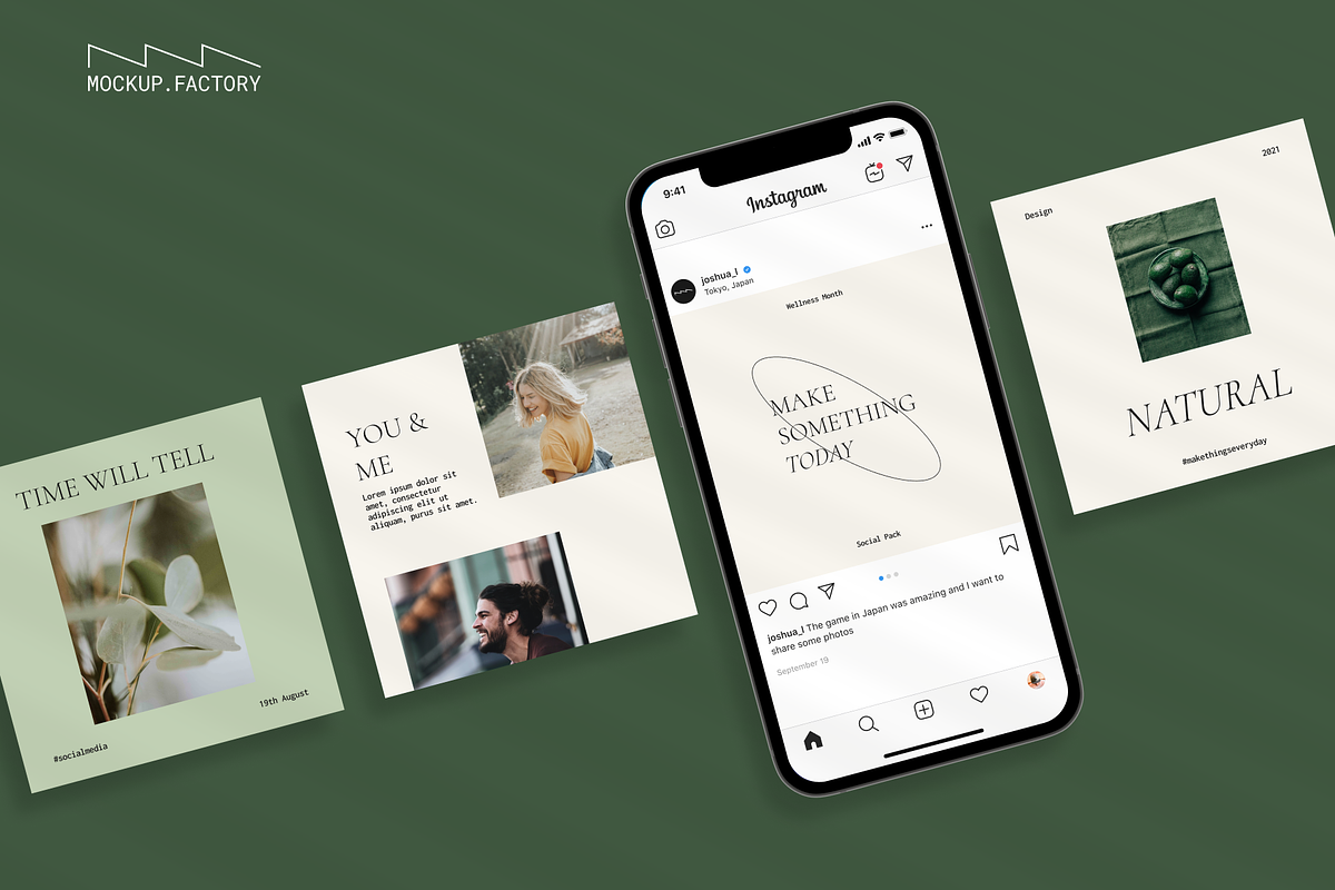 Avocado Wellness Instagram Template, a Social Media Template by Mockup.Factory (Photo 2 of 7)