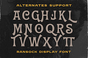 Ransock Display, a Serif Font by Letterhend Studio (Thumbnail 7 of 8)