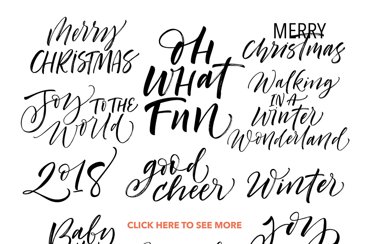 Christmas lettering collection., an Illustration by Asya Mix (Photo 4 of 13)