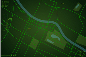 Big city military green map overlay, an Illustration by SkyVectors