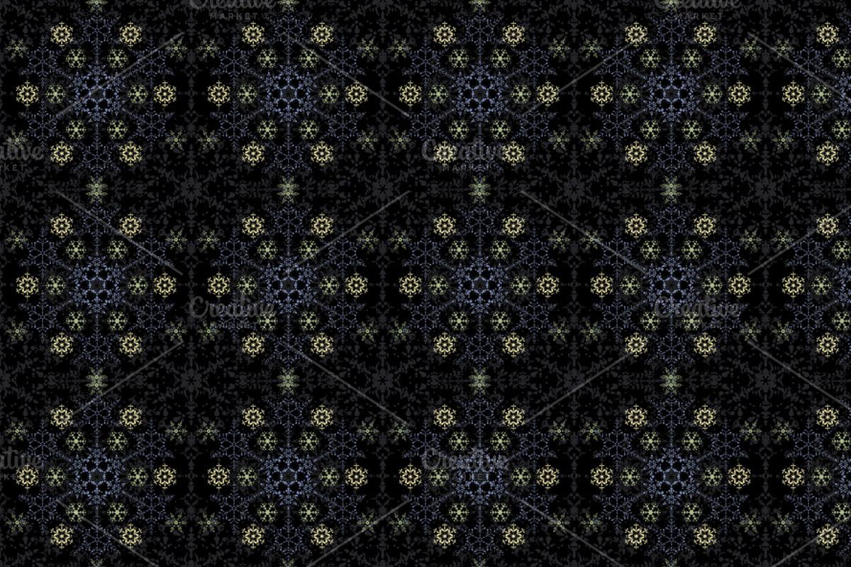 Seamless Snowflakes Pattern Tile preview 4