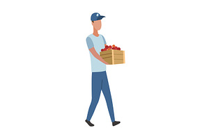 A pixel art illustration of a man, an Illustration by the8monkey